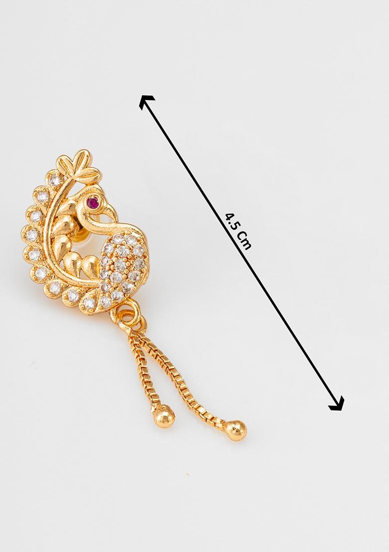 White Gold Plating Ad Earrings