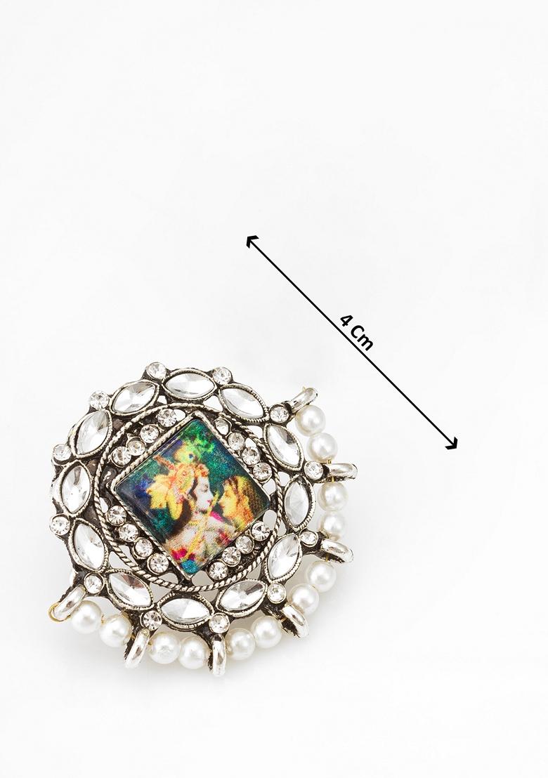 Multicolor Silver Plating Artificial Stones Pearls Earrings