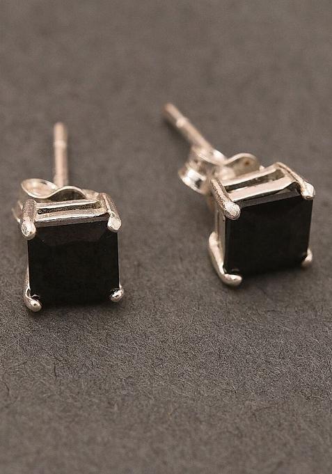 Black Pearl 925 Sterling Silver Earrings