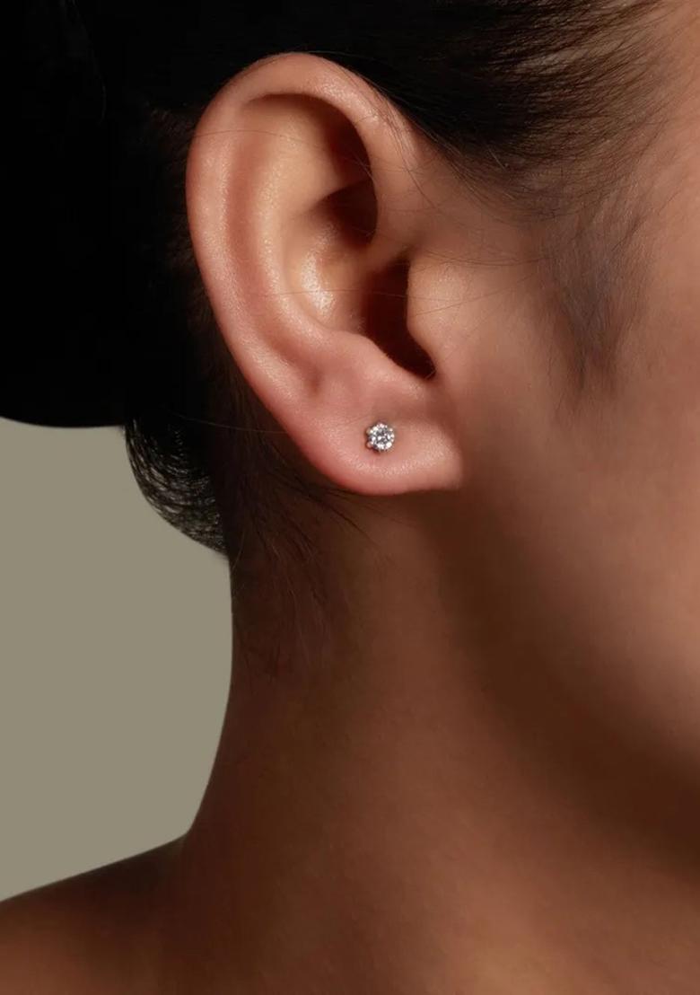 Silver Stone 925 Sterling Silver Earrings