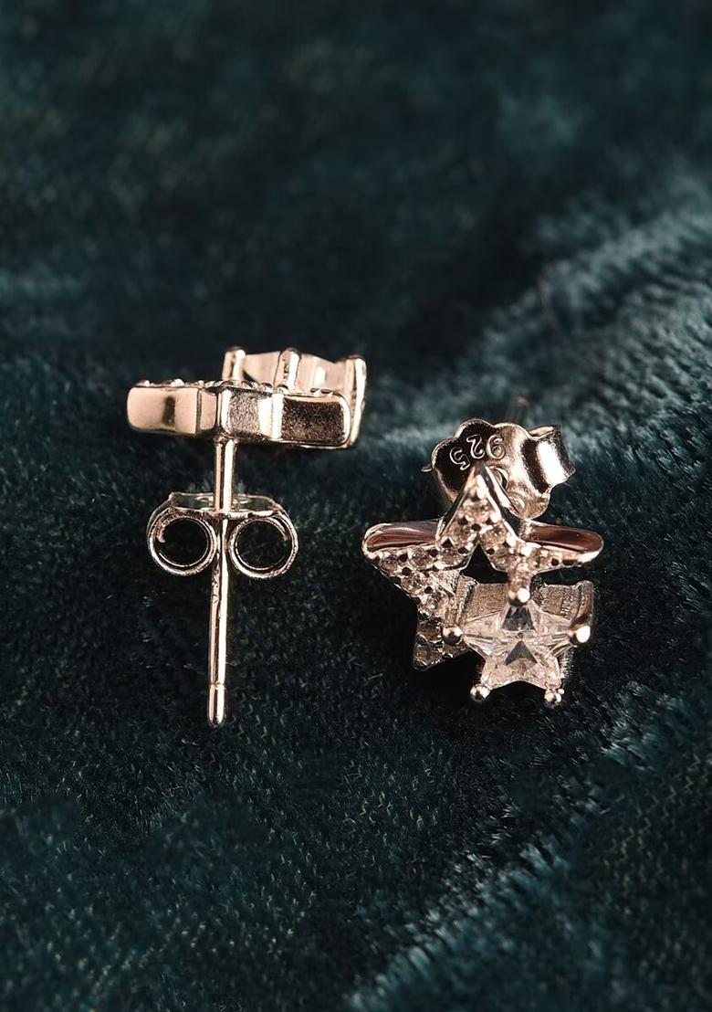 Silver Stone 925 Sterling Silver Earrings