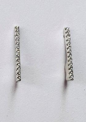 Silver Stone 925 Sterling Silver Earrings