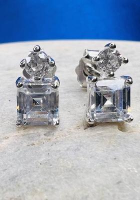 Silver Stone 925 Sterling Silver Earrings