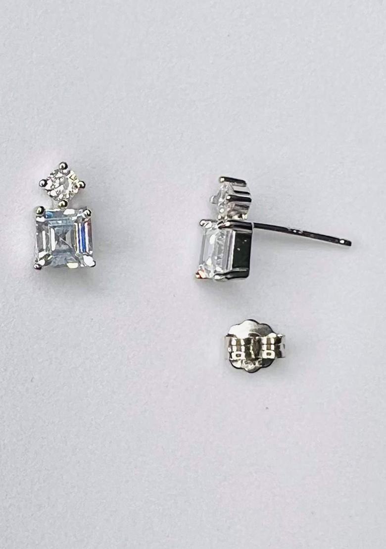 Silver Stone 925 Sterling Silver Earrings