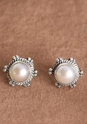 White Pearl 925 Sterling Silver Earrings