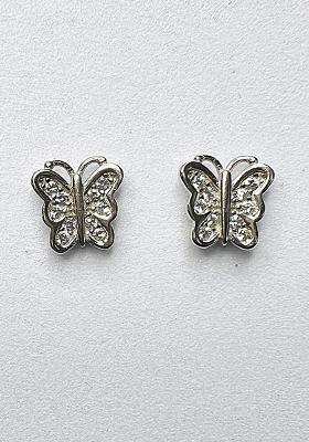 Maroon Stone 925 Sterling Silver Earrings