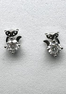 Silver Fish Studs 925 Sterling Silver Earrings