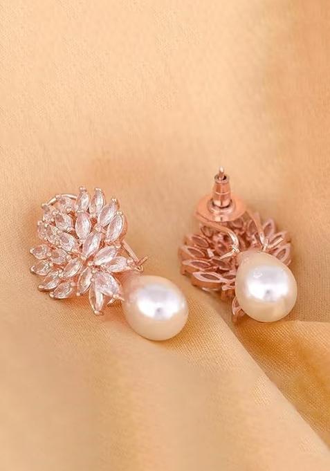 Golden Gold Plated Alloy Earrings
