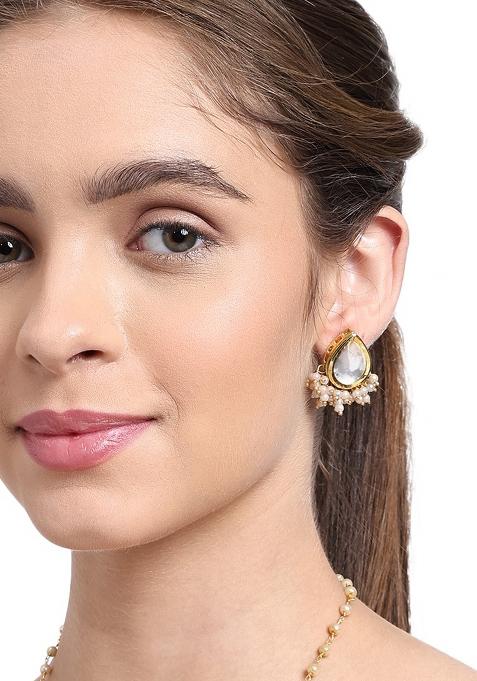 Gold Plated Ethereal Pearl Earrings