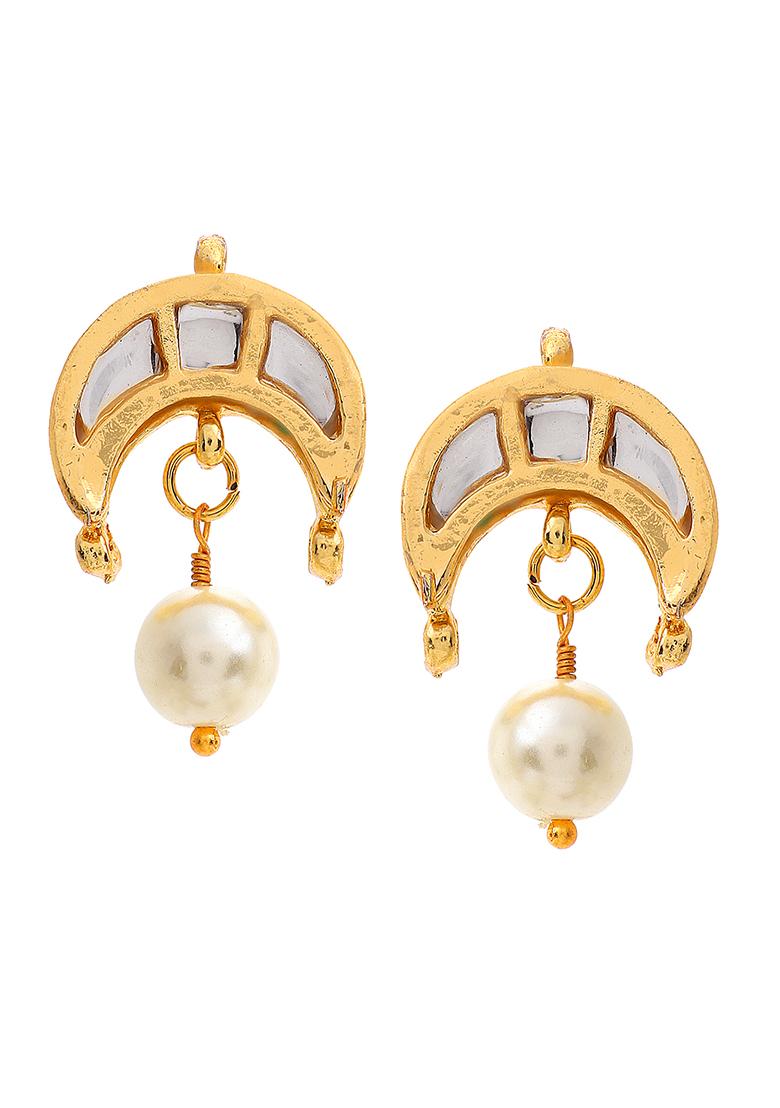 Gold Plated Crescent Moon Earrings