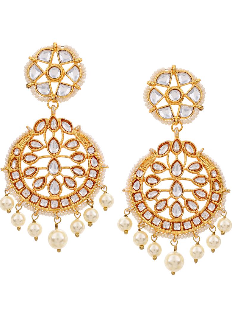 Gold Plated Pearls Pave