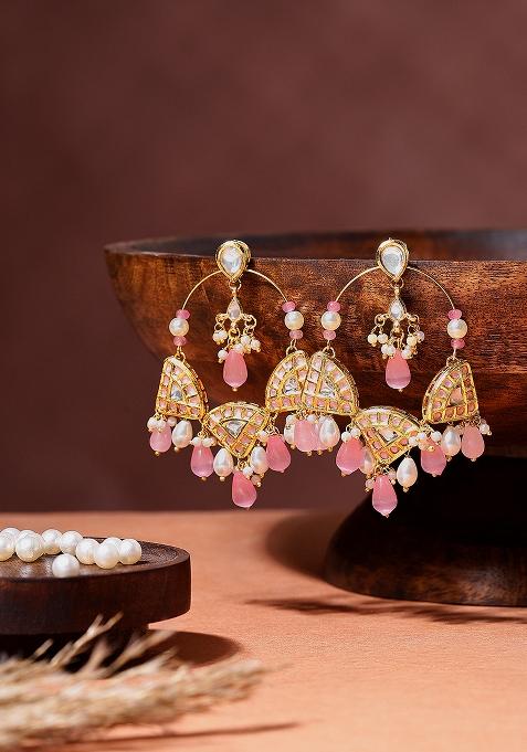 Trikon Chandbali Earringss