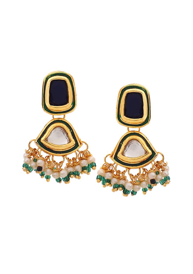  22Kt Gold Plated Sapphire Glow Earrings