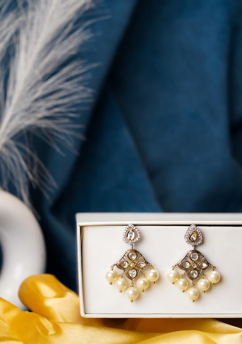 22Kt Gold Plated Radiant Royale Earrings - Indya