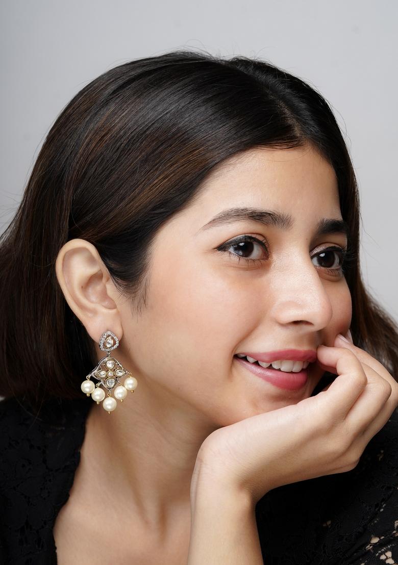 22Kt Gold Plated Radiant Royale Earrings - Indya