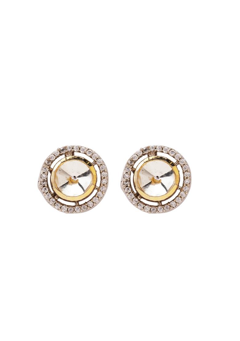 Polki Stud Round Earrings