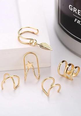 Gold Leaf Gold Plated Earrings