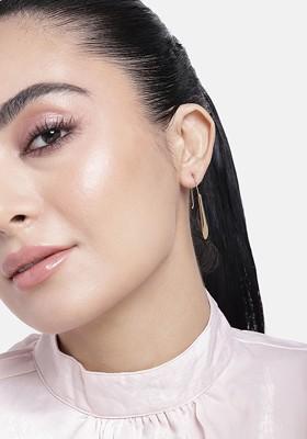 Gold Teardrop Shaped Gold Plated Earrings