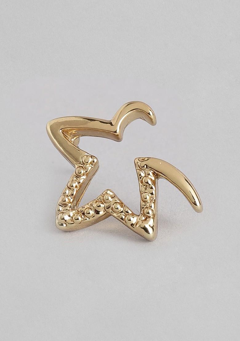 Gold Studded Metal Earrings