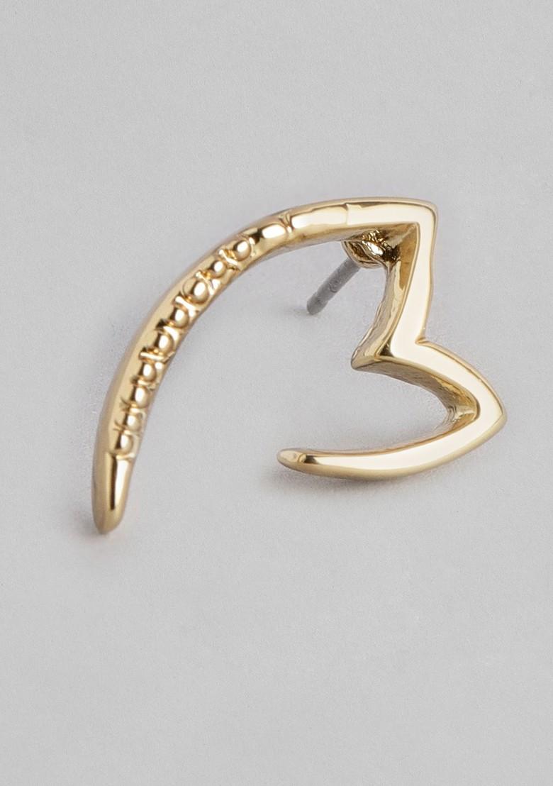 Gold Studded Metal Earrings