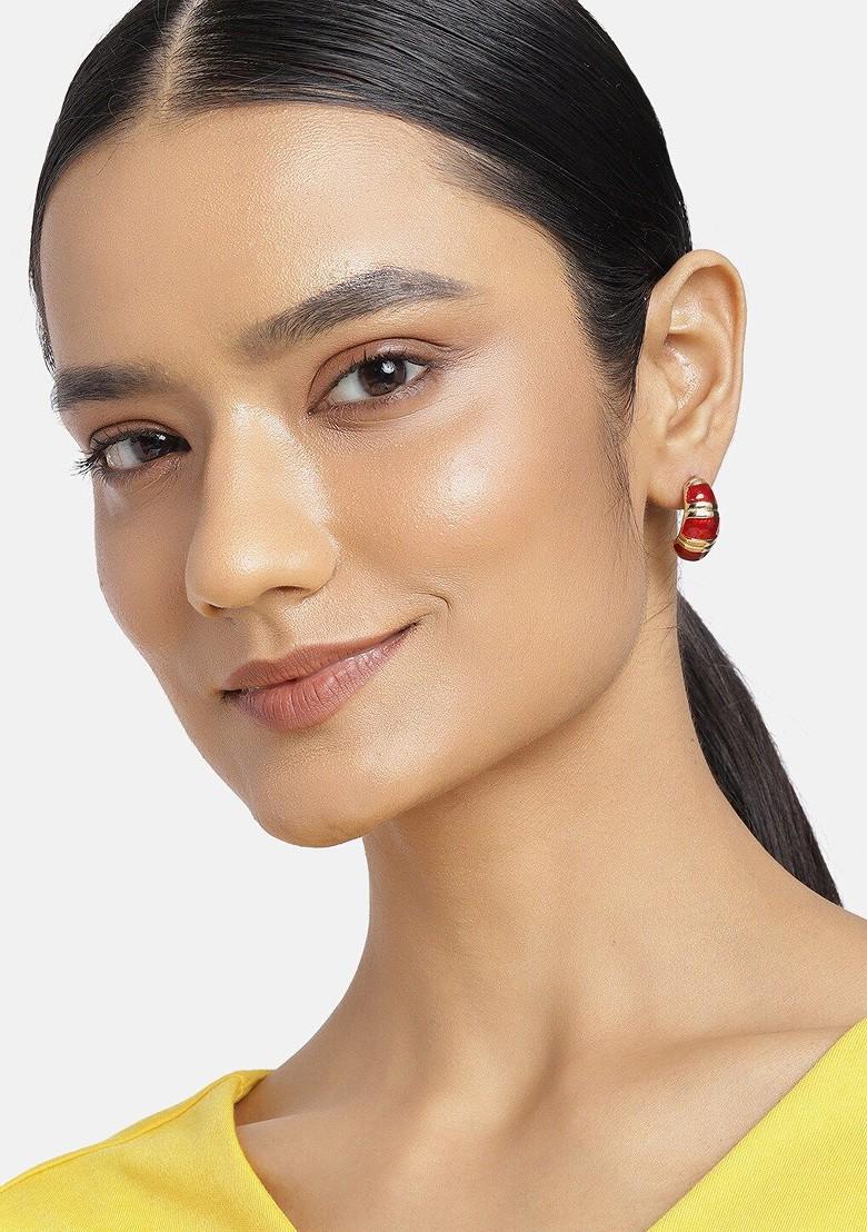 Gold Studded Alloy Earrings