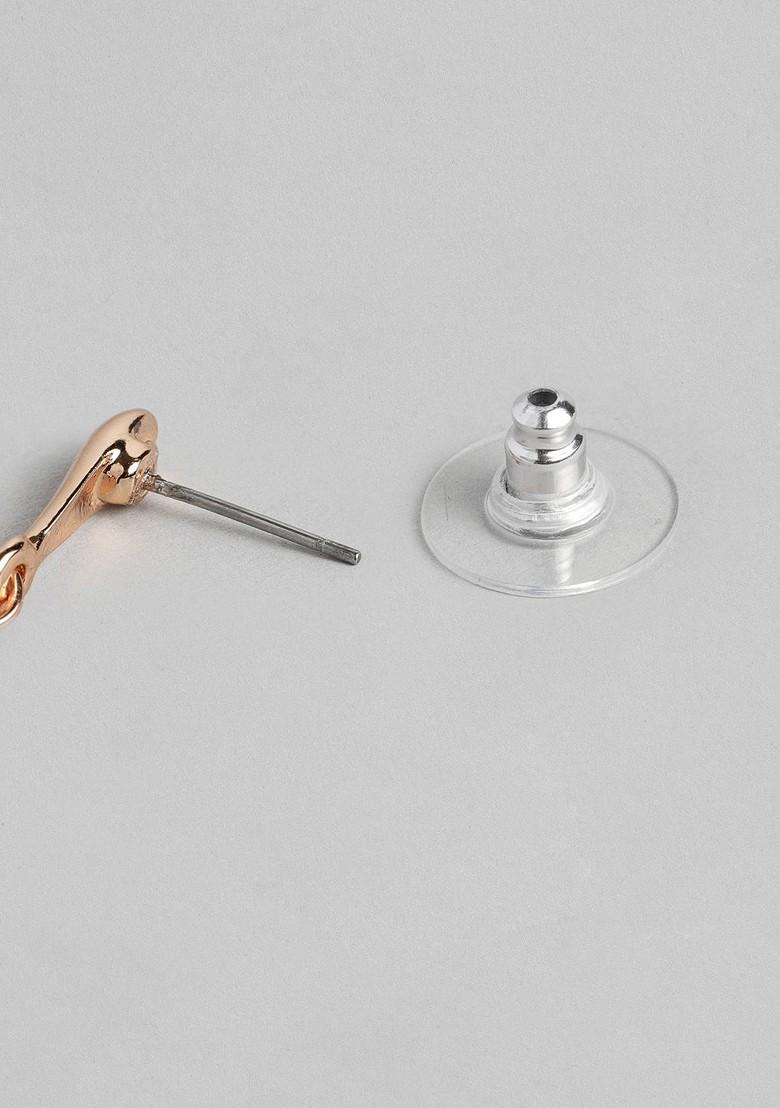 Rose Gold Solid Alloy Earrings