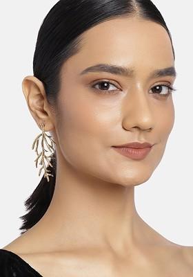 Gold Solid Alloy Earrings