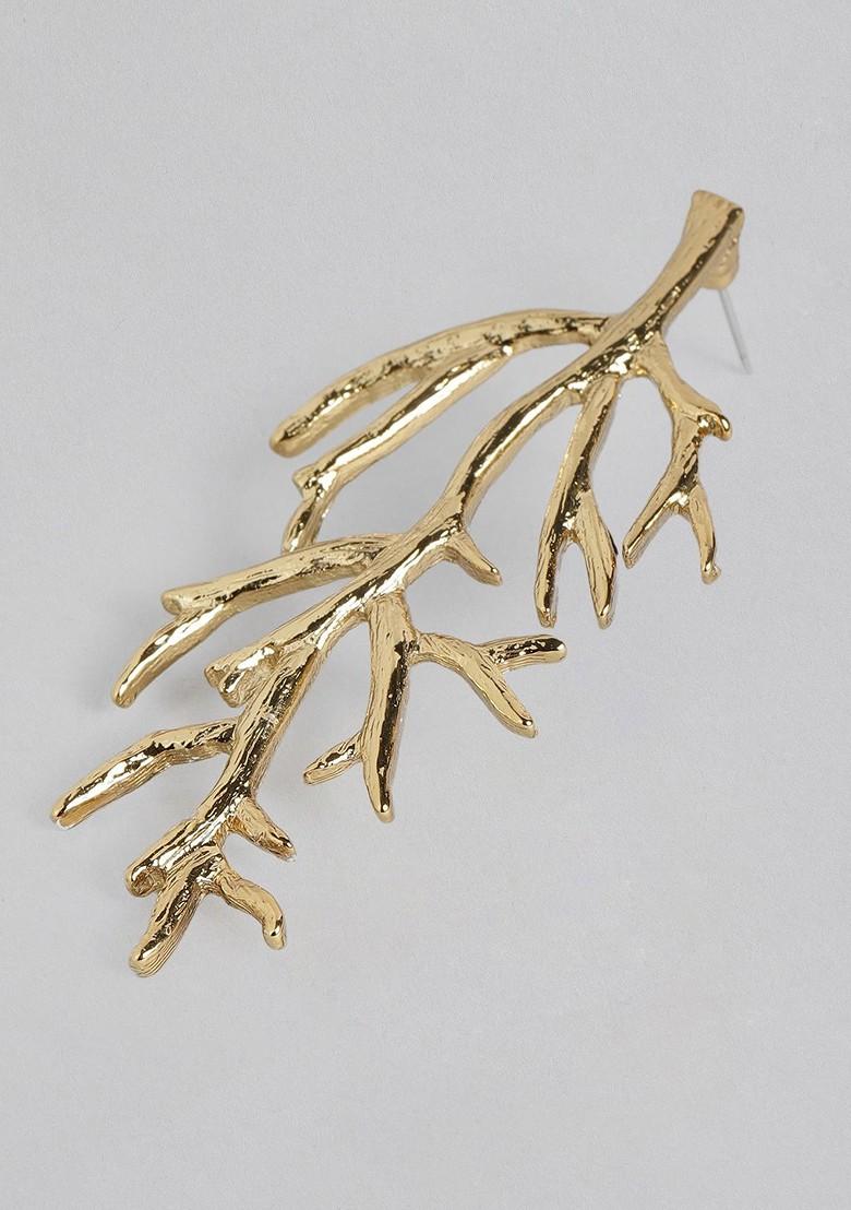 Gold Solid Alloy Earrings