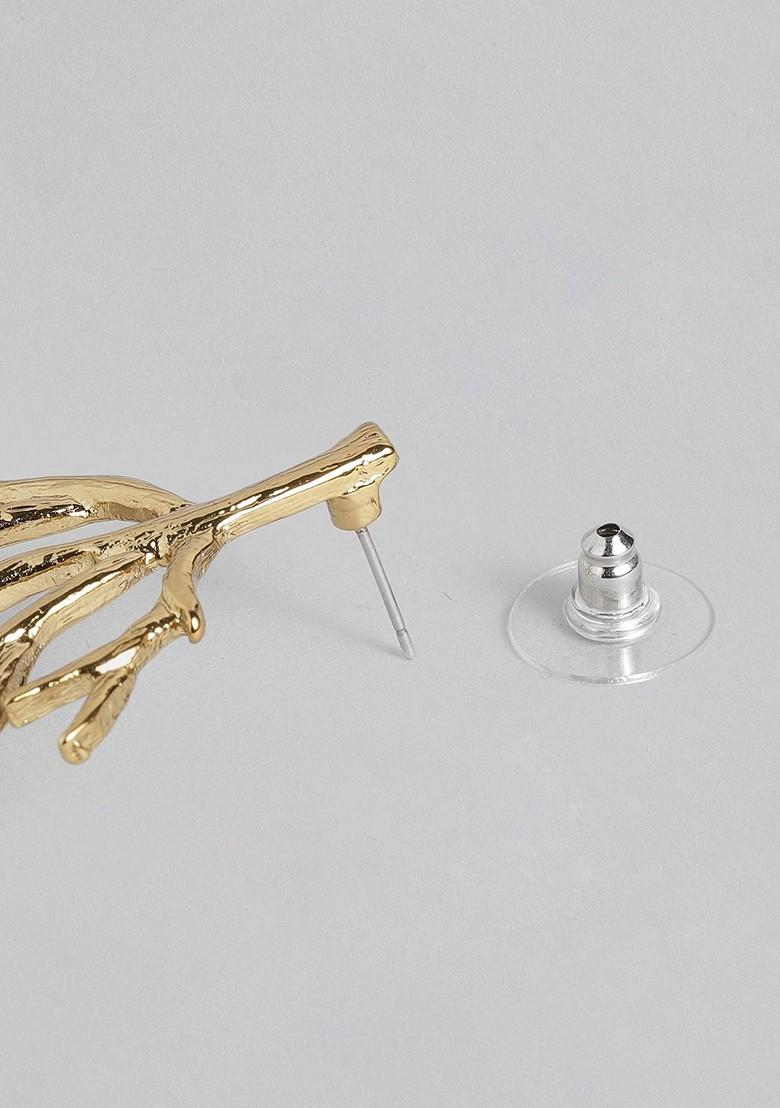 Gold Solid Alloy Earrings