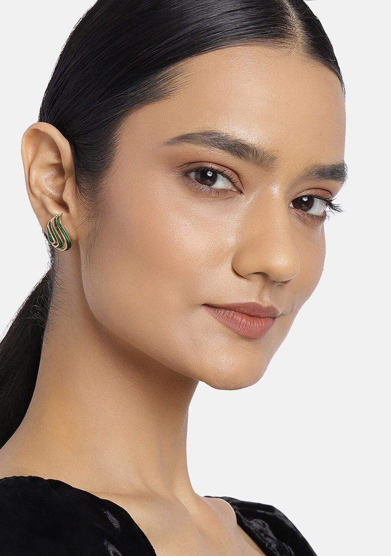 Gold Studded Alloy Earrings