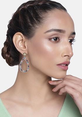 Rose Gold Solid Alloy Earrings