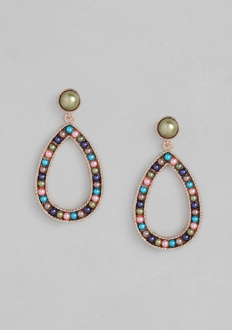 Rose Gold Solid Alloy Earrings