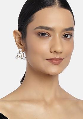 Gold Solid Alloy Earrings