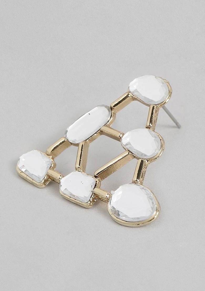 Gold Solid Alloy Earrings
