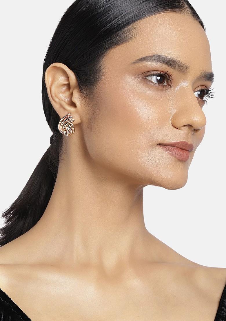 Gold Studded Alloy Earrings