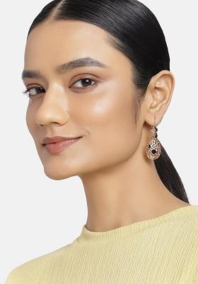 Rose Gold Solid Alloy Earrings