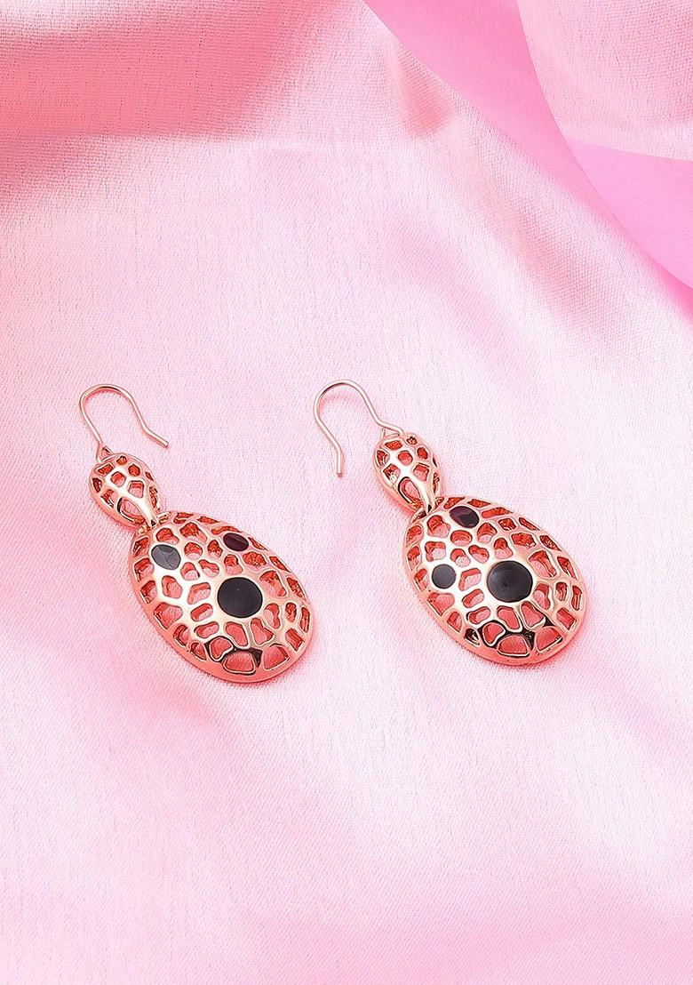 Rose Gold Solid Alloy Earrings