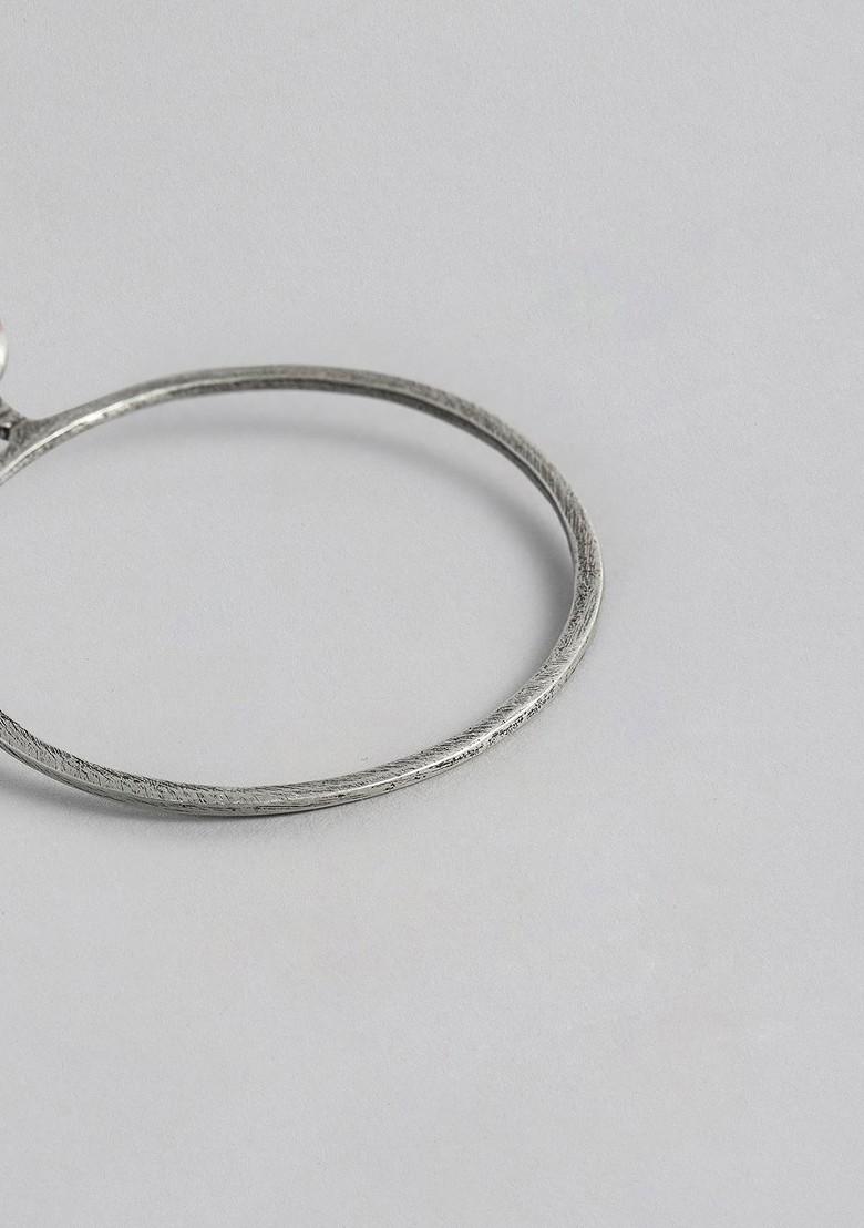 Silver Solid Rhodium Plated Earrings