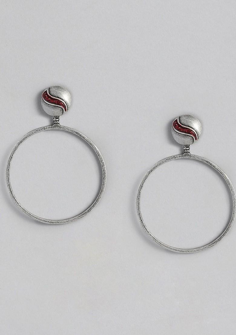 Silver Solid Rhodium Plated Earrings