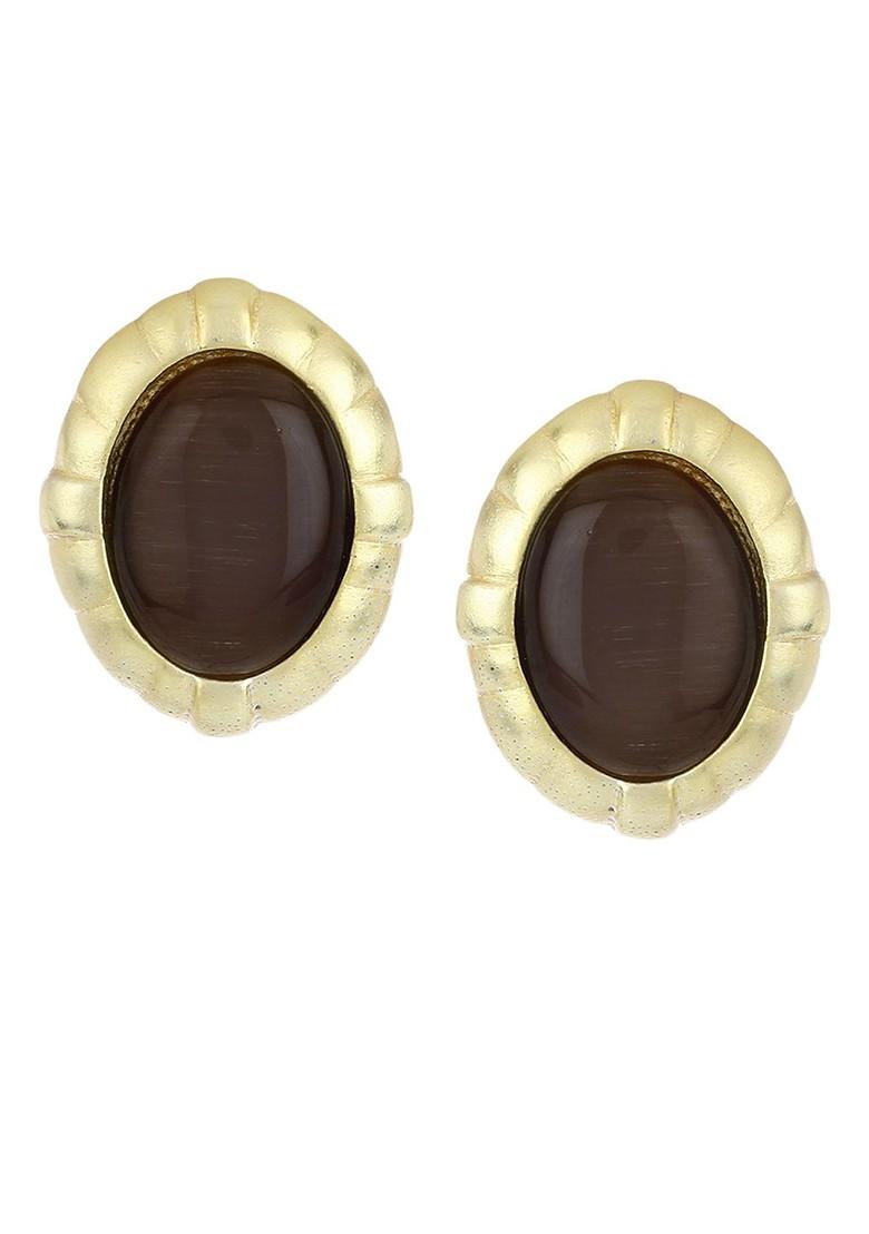 Gold Studded Brass Earrings