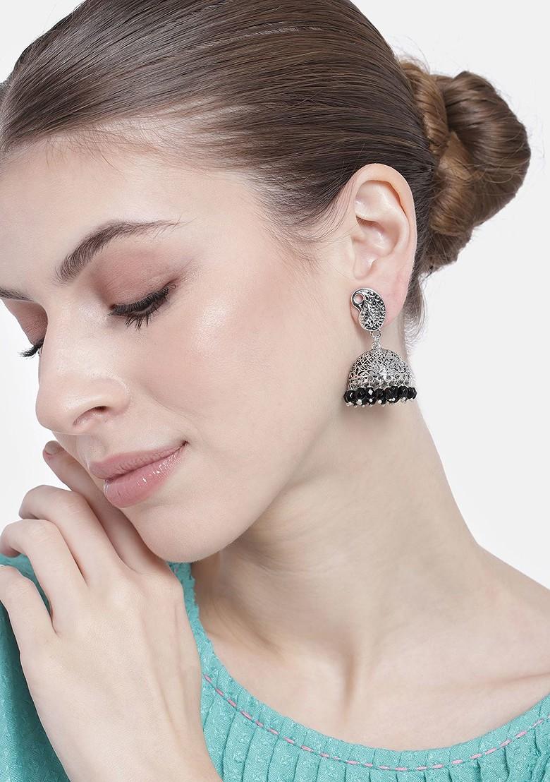 Silver Solid Rhodium Plated Earrings