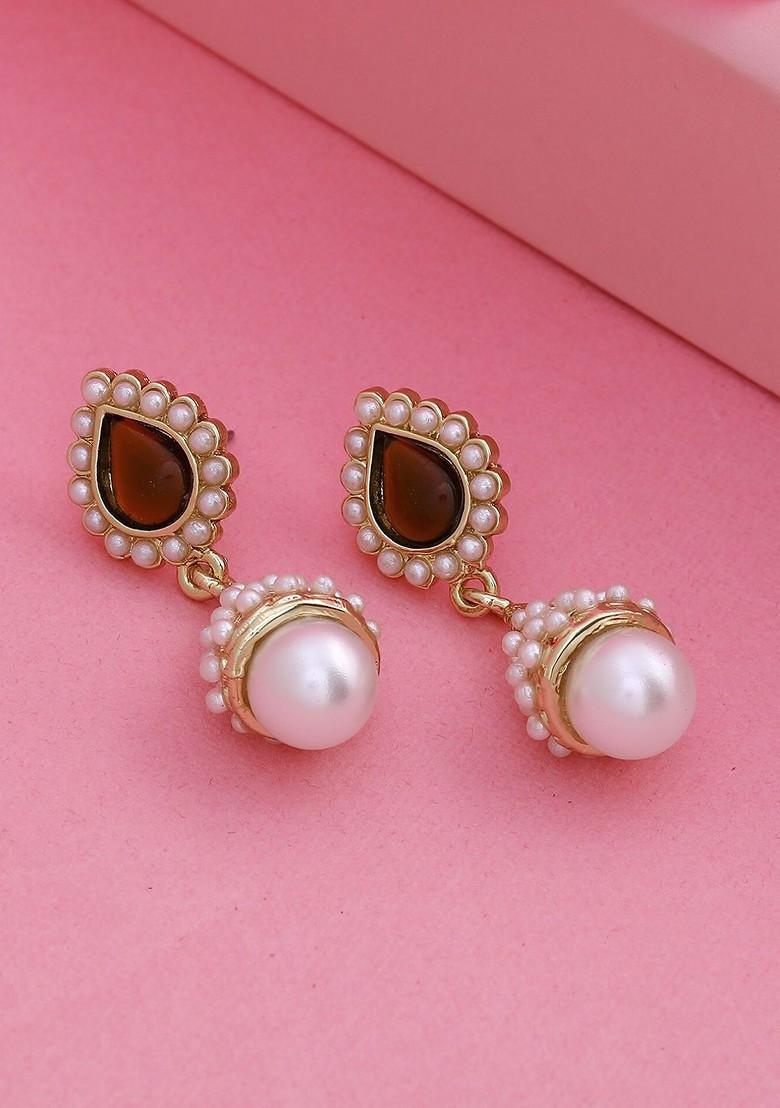 Gold Teardrop Shaped Jewellery Earrings