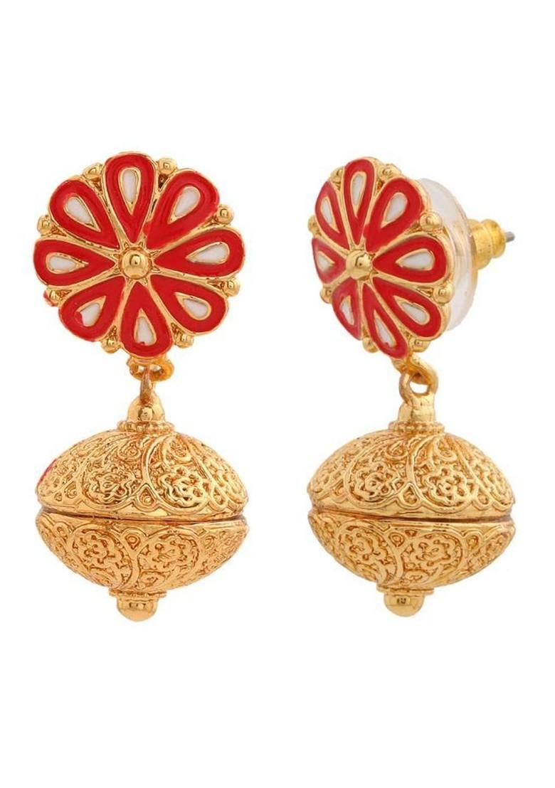 Red Solid Jewellery Earrings