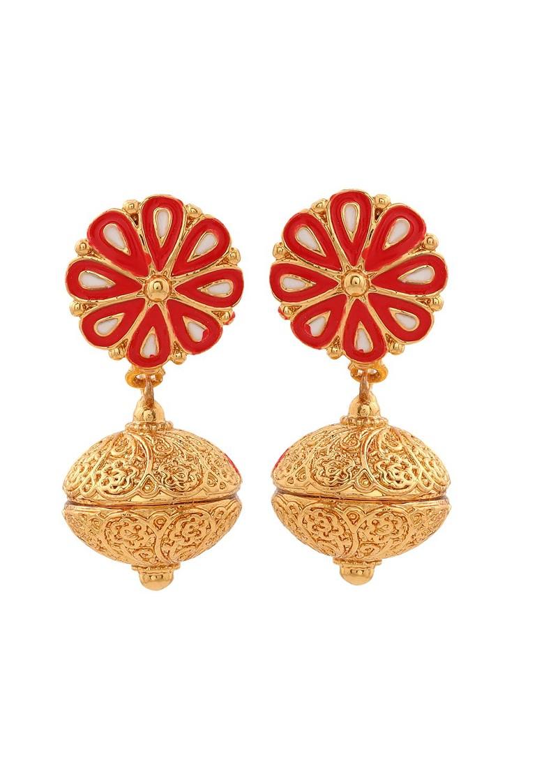 Red Solid Jewellery Earrings