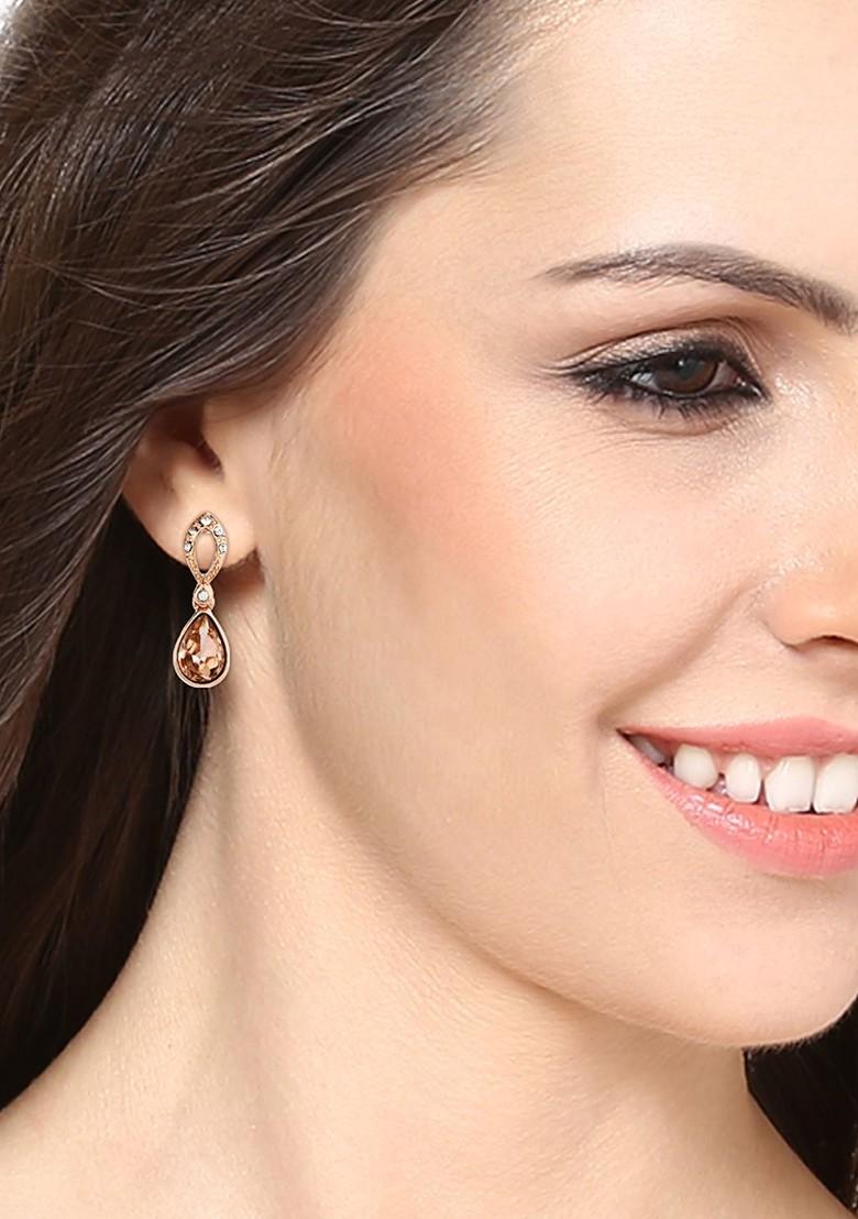 Rose Gold Teardrop Shaped Jewellery Earrings