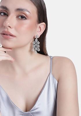 Silver Teardrop Shaped Jewellery Earrings