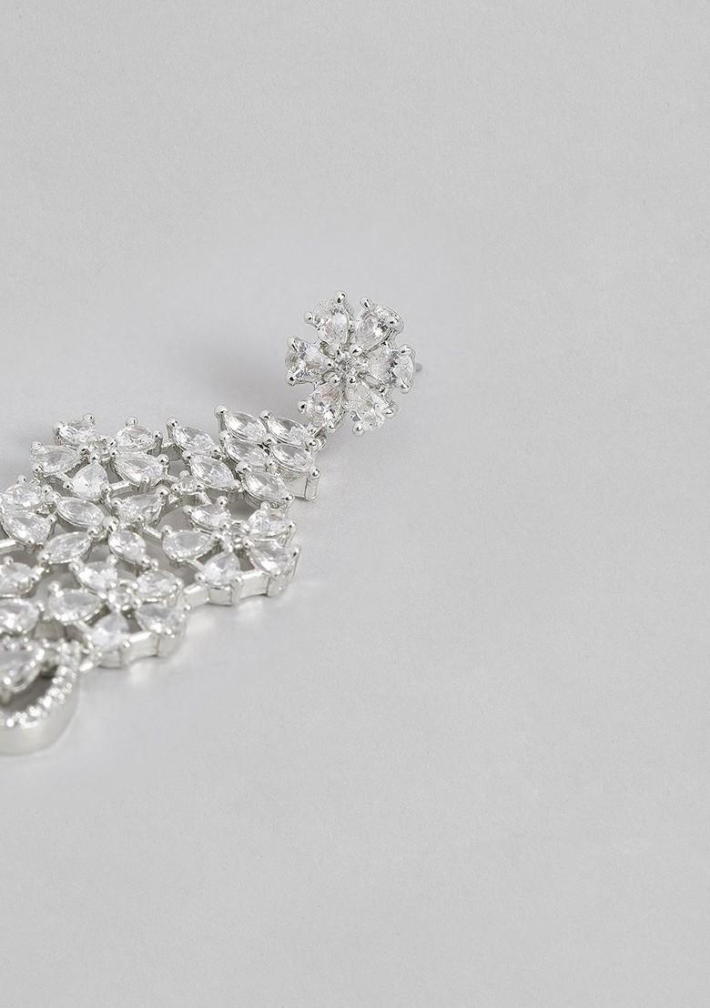 Silver Teardrop Shaped Jewellery Earrings