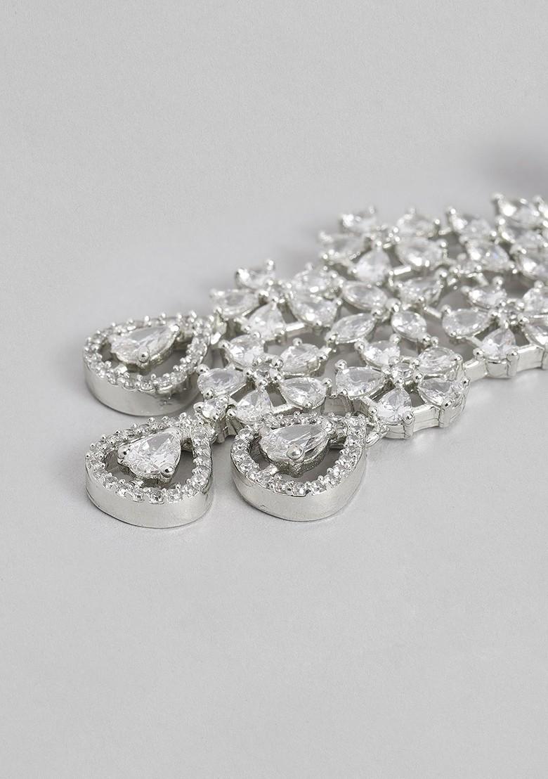 Silver Teardrop Shaped Jewellery Earrings