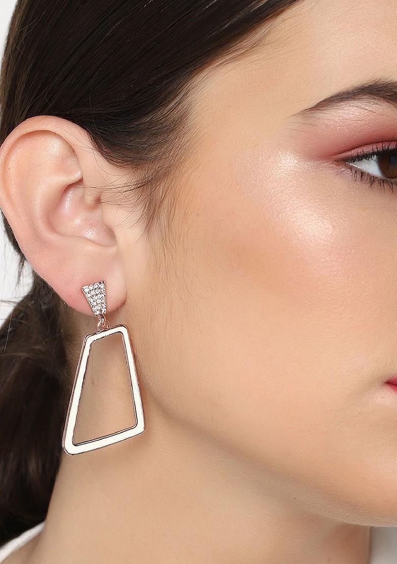 Rose Gold Studded Gold Plated Earrings