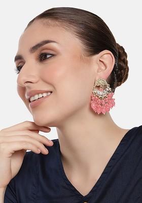 Gold Teardrop Shaped Gold Plated Earrings